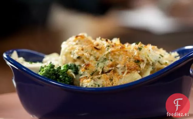 Cazuela de Fideos con Huevo y Diván de Pollo