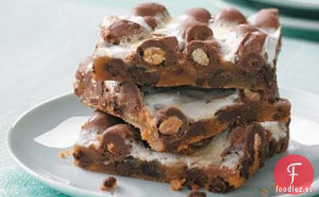 Barras Pegajosas de Chocolate y Maní