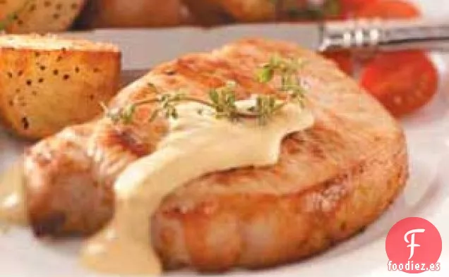 Chuletas de Cerdo con Salsa Dijon