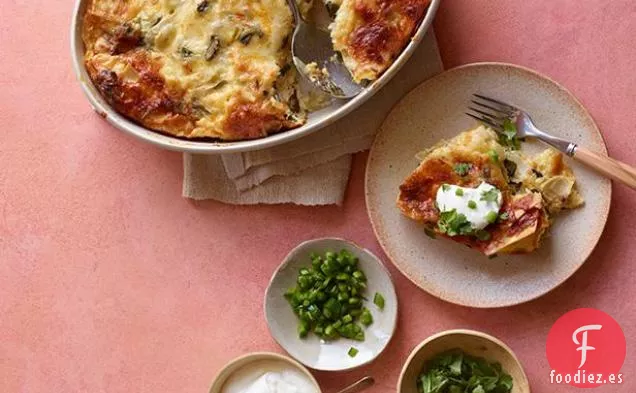 Estratos de Chile con Queso