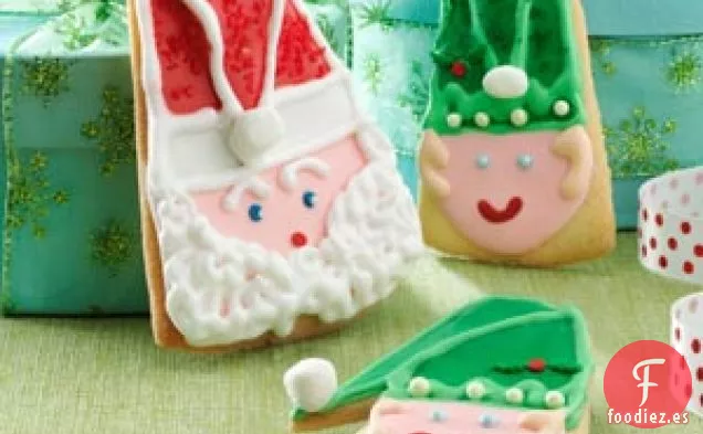 Galletas Navideñas de Papá Noel y Elfos