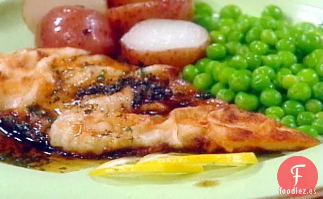 Sole Meuniere con Salsa de Mantequilla Marrón Balsámica