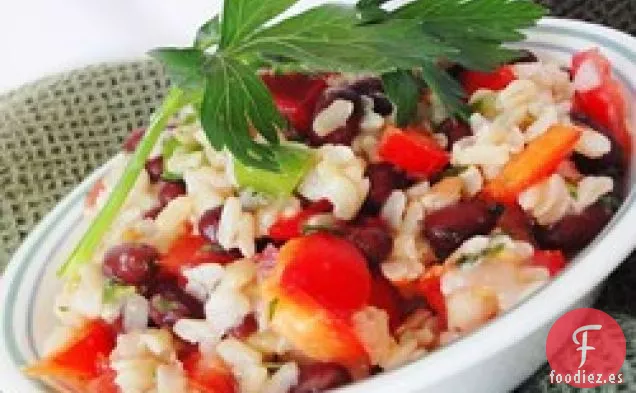 Ensalada de Frijoles Negros y Arroz