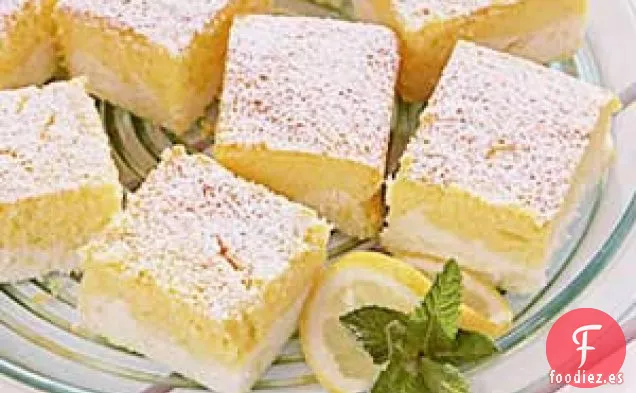 Cuadrados de Tarta de Queso Ricotta de Limón