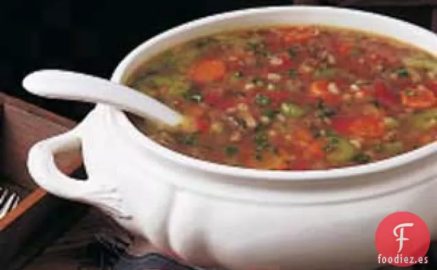 Sopa de Ternera y Cebada
