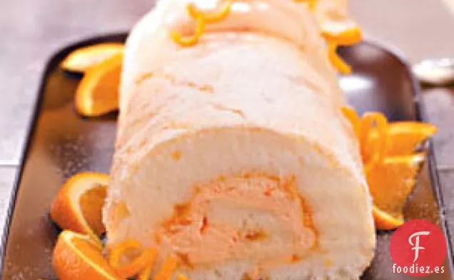 Rollo de Gelatina de Naranja y Ángel