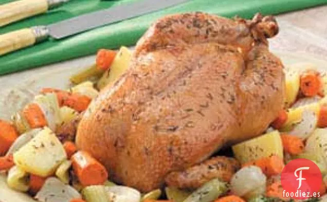 Pollo Asado con Verduras