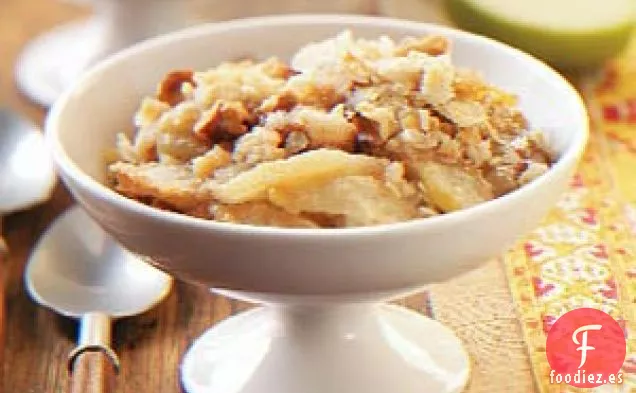 Postre Crujiente de Manzana y Caramelo