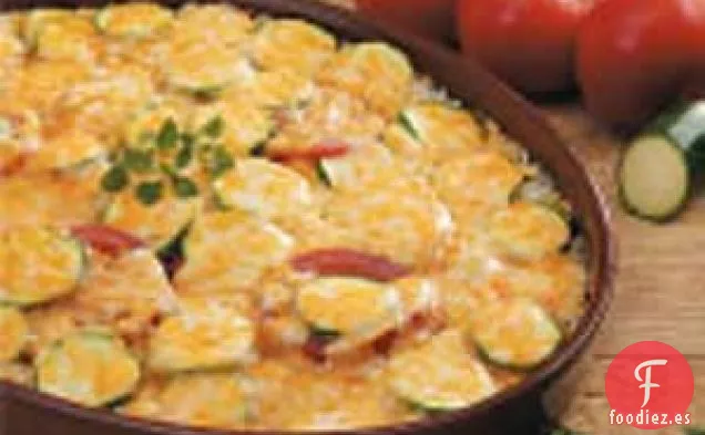 Cazuela de Arroz con Calabacín y Queso