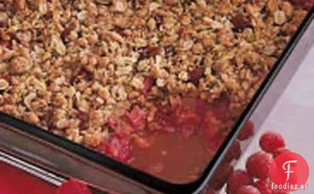 Crujiente de Ruibarbo y Frambuesa