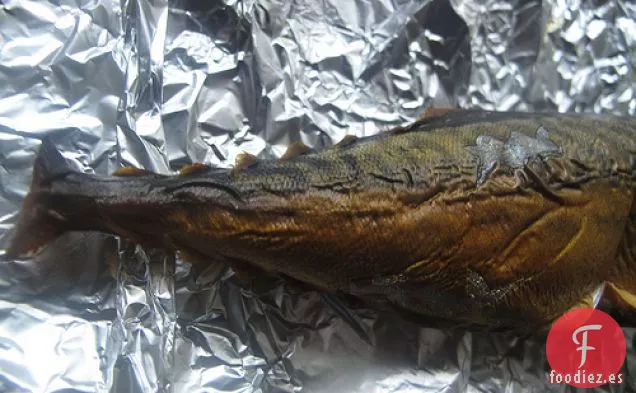 Caballa ahumada con té