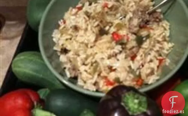 Pilaf de Arroz Festivo con Salchicha