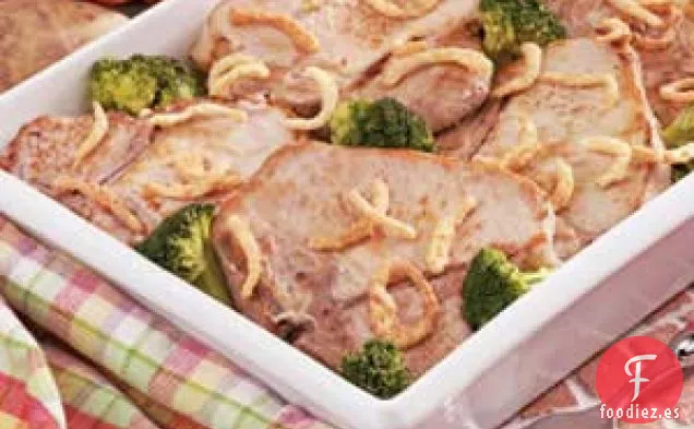 Chuletas y Patatas Fritas al Horno