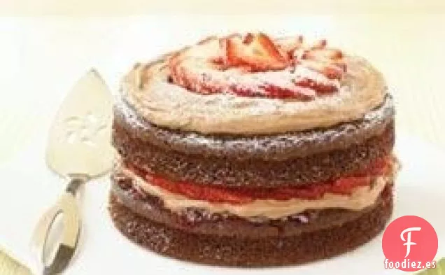 Tarta de Fresa con Doble Chocolate