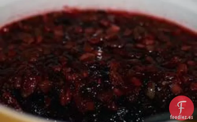 Ensalada de Gelatina de Arándano y Naranja de la Abuela