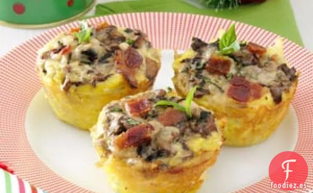 Nidos Marrones de Hachís con Portobellos y Huevos