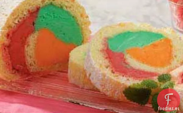 Rollo de Pastel de Arco Iris