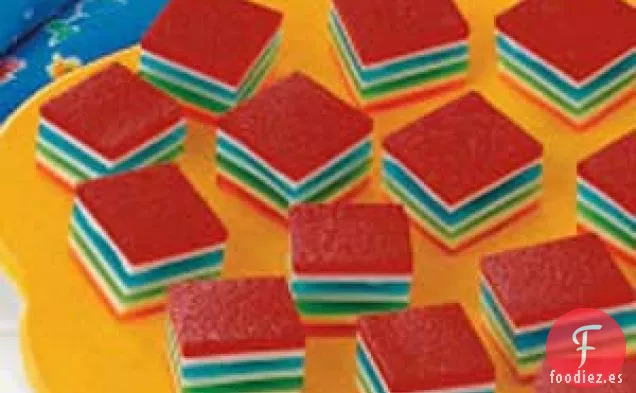 Cubos de Gelatina Arco Iris