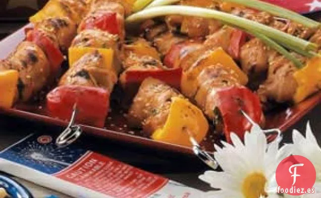 Brochetas de Pollo con Sésamo