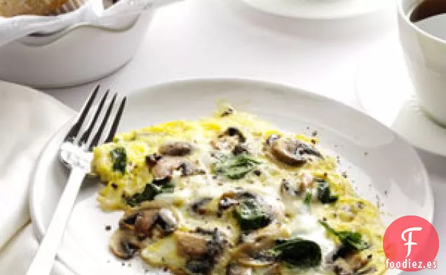 Huevos Revueltos de Espinacas y Champiñones