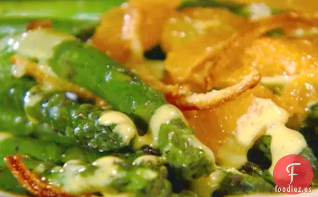 Espárragos a la Parrilla con Mayonesa de Mandarina