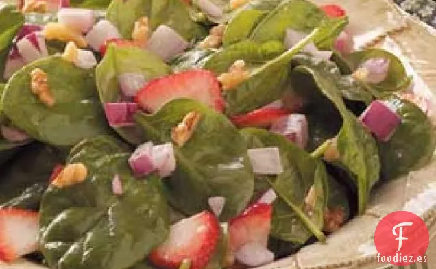 Ensalada de Espinacas con Tocino y Fresa