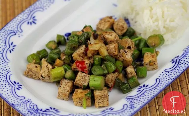 Receta de Salteado de Espárragos de Tofu