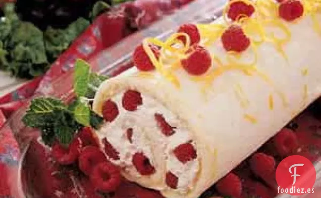 Rollo de Pastel de Frambuesa
