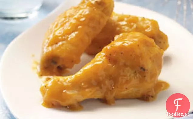 Alitas de Pollo Glaseadas de Naranja