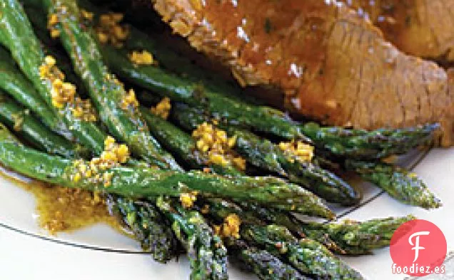 Espárragos Asados Con Aceite De Ajo Y Cilantro