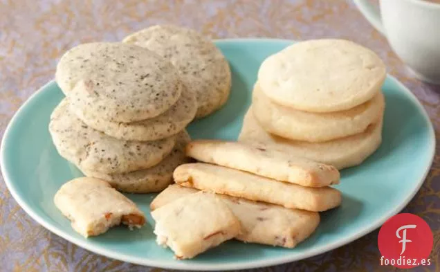 Galletas de mantequilla Clásicas en 4 Ingredientes con variaciones de 1 ingrediente añadidas