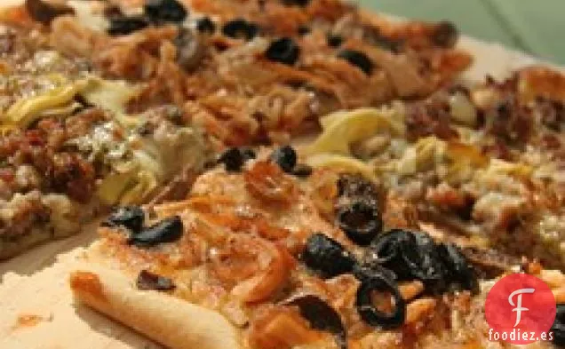 Cuadrados de Pizza de Verduras