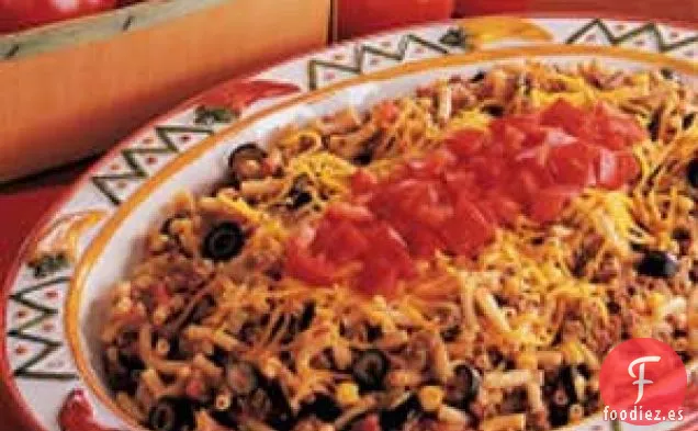 Macarrones con queso con carne