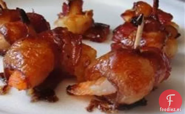Camarones a la Barbacoa Envueltos en Tocino