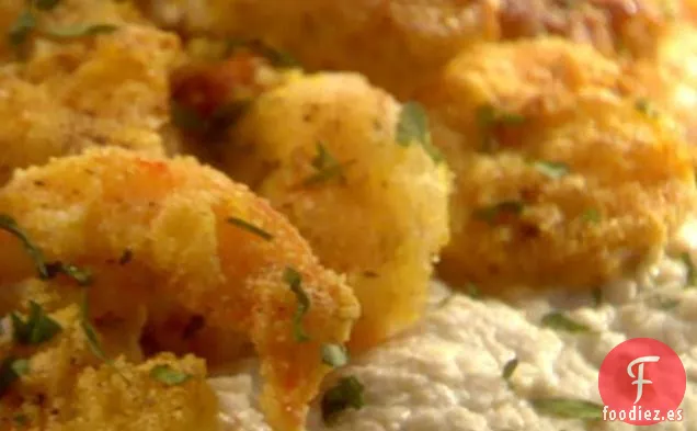 Puré de Alcachofas con Camarones Crujientes y Lima