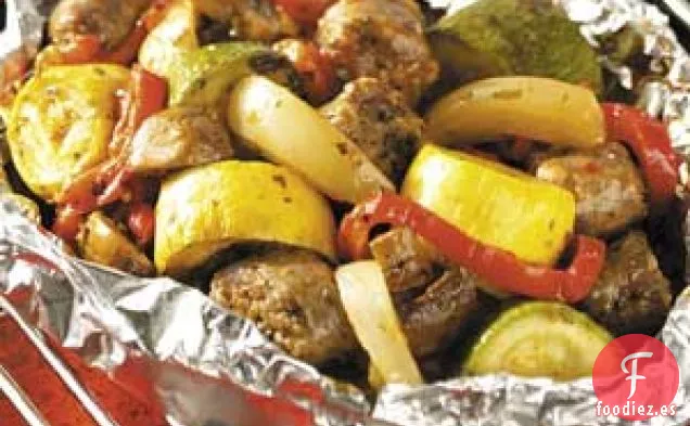 Parrilla Vegetariana de Salchichas