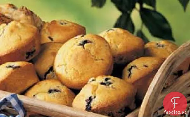 Muffins de Harina de Maíz con Arándanos