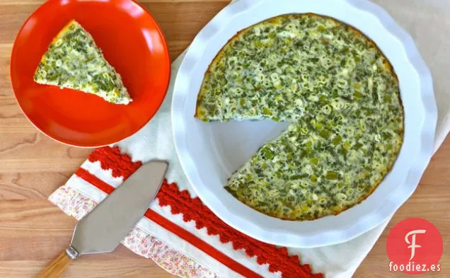 Quiche sin Corteza con Queso Feta y Espárragos
