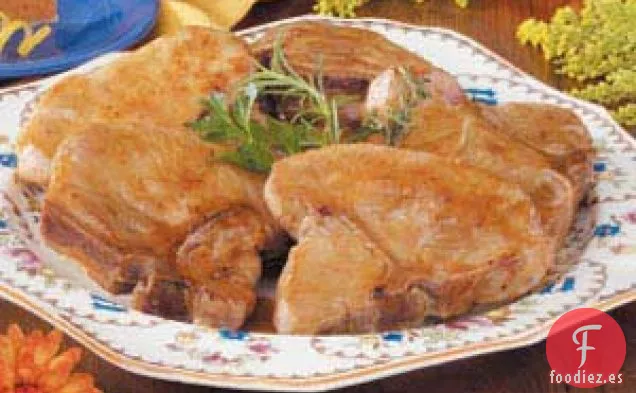Chuletas de Cerdo Glaseadas con Mostaza