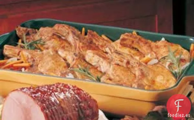Cena de Chuleta de Cerdo con Verduras