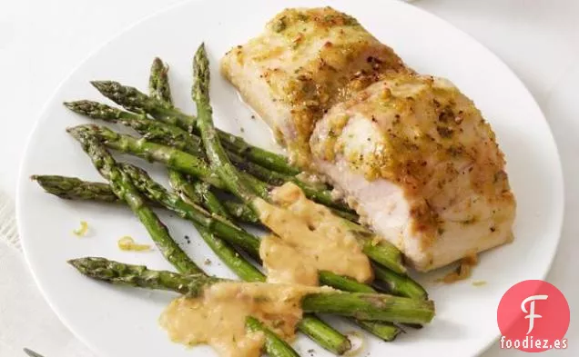 Mahi Mahi Con Salsa de Espárragos y Almendras