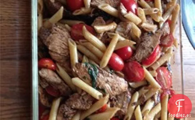 Pollo Balsámico y Pasta