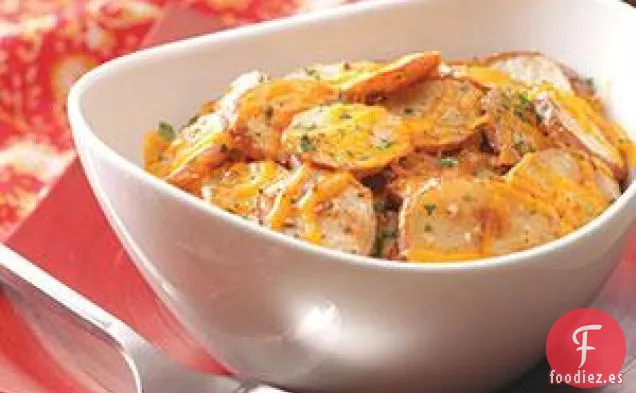 Patatas con Queso y Cebolla