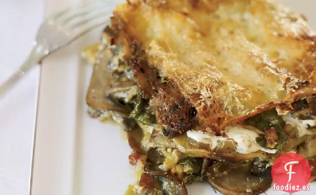 Lasaña de Raíz de Apio y Champiñones