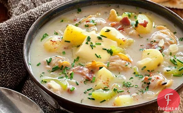 Sopa de Almejas Baja en Grasa
