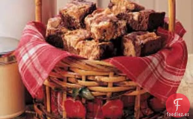 Brownies con Remolino de Mantequilla de Maní