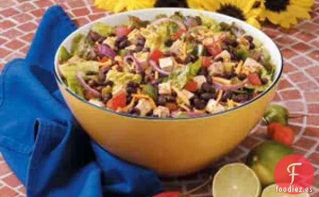 Ensalada de Pollo con Frijoles Negros