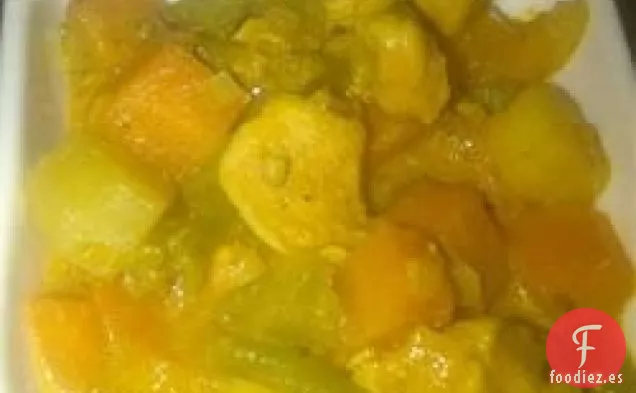 Pollo al curry Navratan (indio)