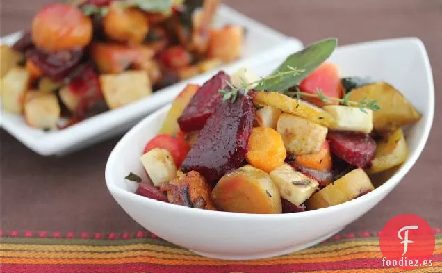 Receta Fácil Para Verduras Asadas Al Horno Con Salvia Y Tomillo