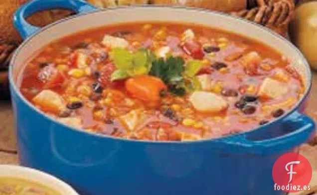 Sopa de Cebada con Pollo del Suroeste